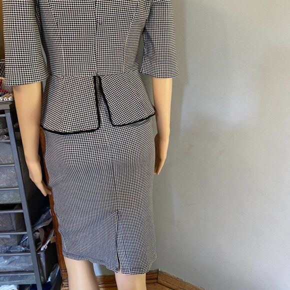 Retro 50s 60s Inspired Miusol Houndstooth Dress Suit - Sz Small - Picture 4 of 4